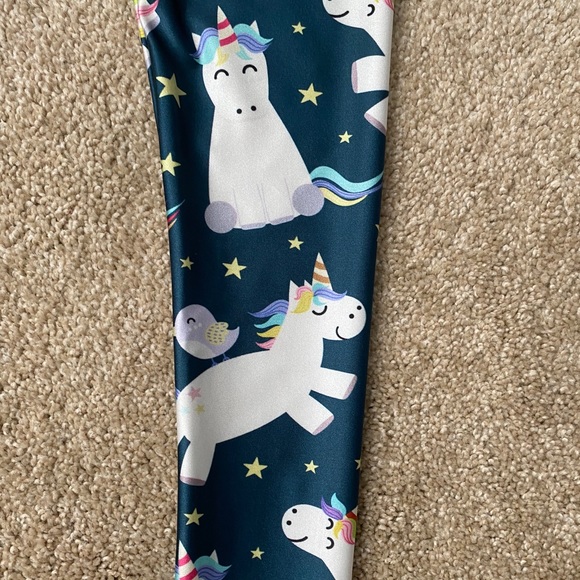 Dreamy Unicorn Lucy Navy Blue Leggings NWT - Picture 3 of 4